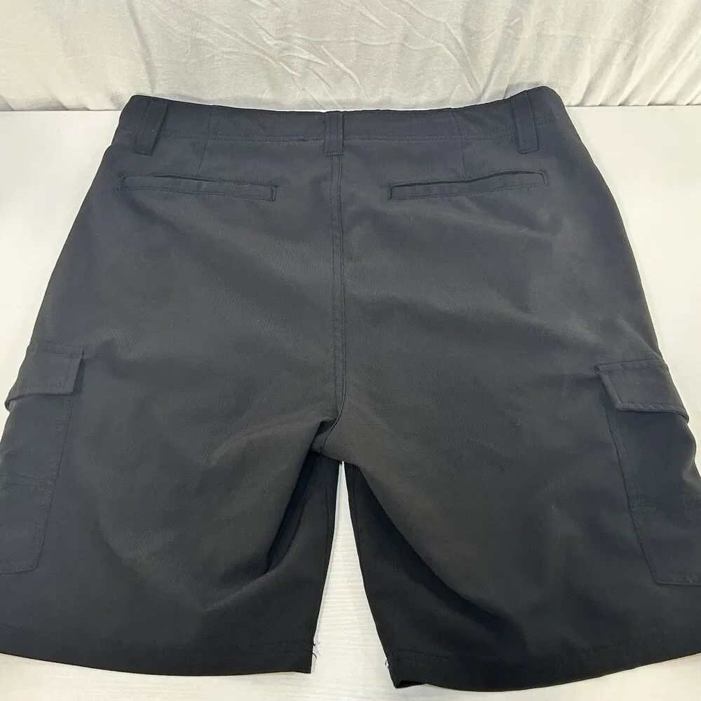 Iron Clothing Co. Men's Hybrid Cargo Shorts Black Size 34 Stretch
